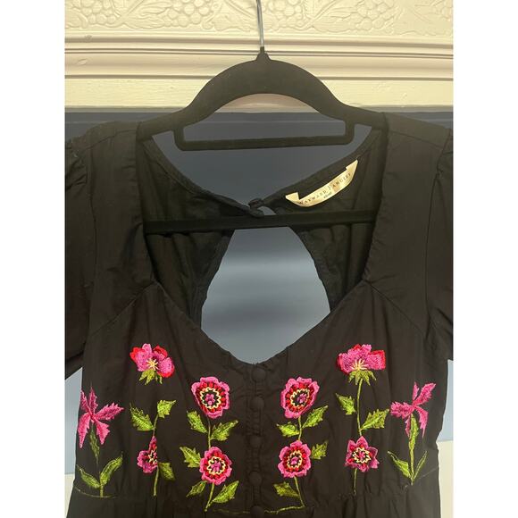 Wayward Fancies eShakti Sz M/L Black Maxi Dress Cottage Dark Fairy Whimsigoth - Picture 7 of 10